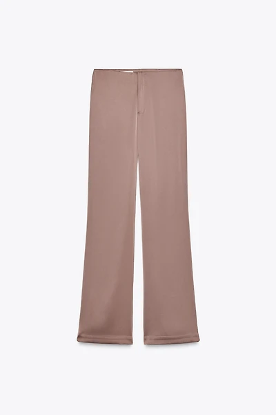 SATIN FLARE PANTS