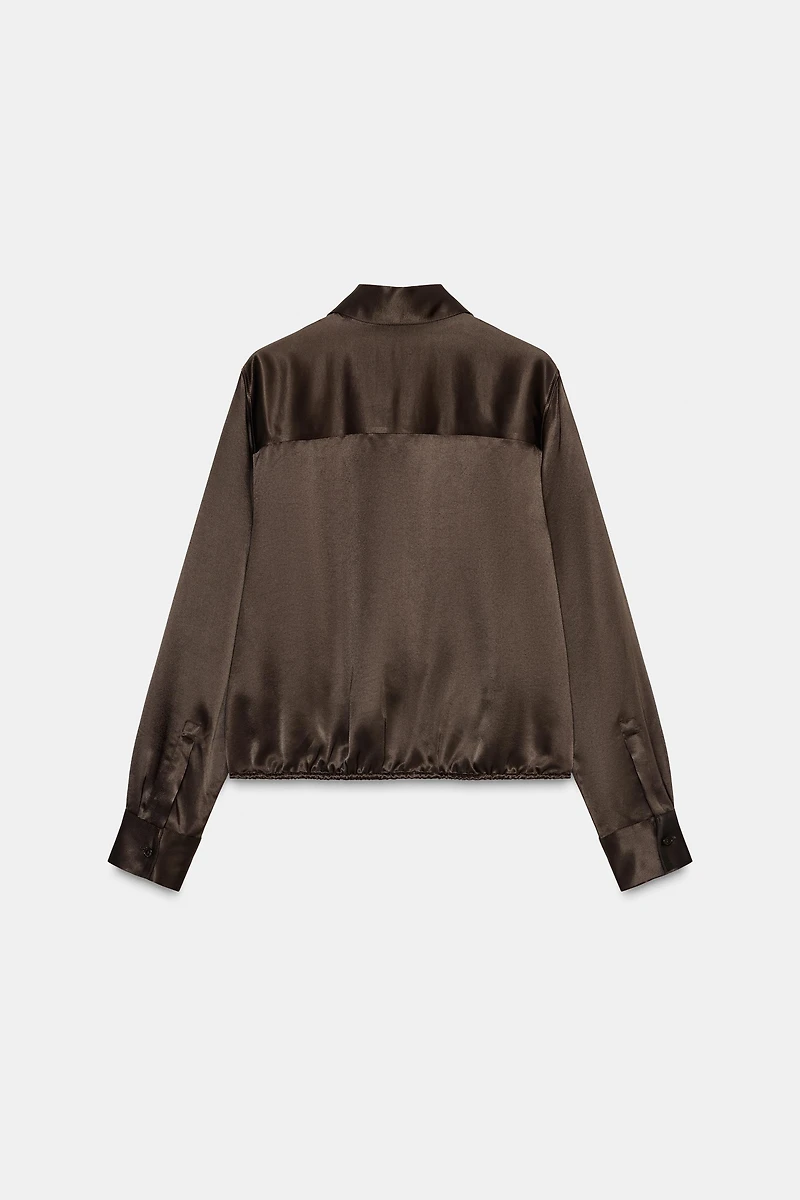 ZW COLLECTION SATIN EFFECT BLOUSE WITH TIES