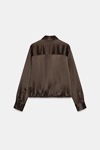 ZW COLLECTION SATIN EFFECT BLOUSE WITH TIES