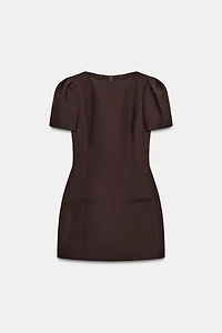 SHORT PLEATED POCKET DRESS
