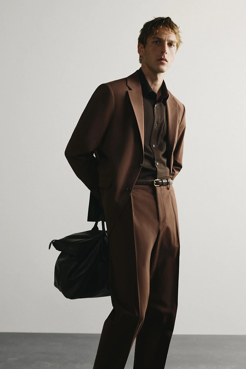 REGULAR FIT SUIT PANTS