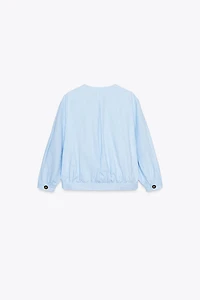 LINEN BOMBER JACKET