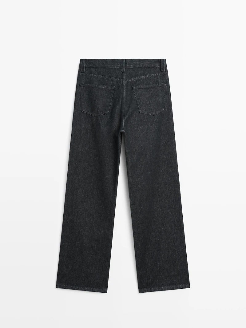 High-waist wide-leg jeans