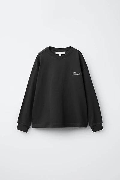 HEAVYWEIGHT EMBROIDERED TEXT T-SHIRT