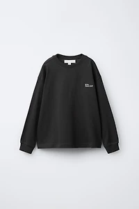 HEAVYWEIGHT EMBROIDERED TEXT T-SHIRT