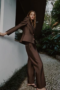SATIN SLIM FIT PANTS