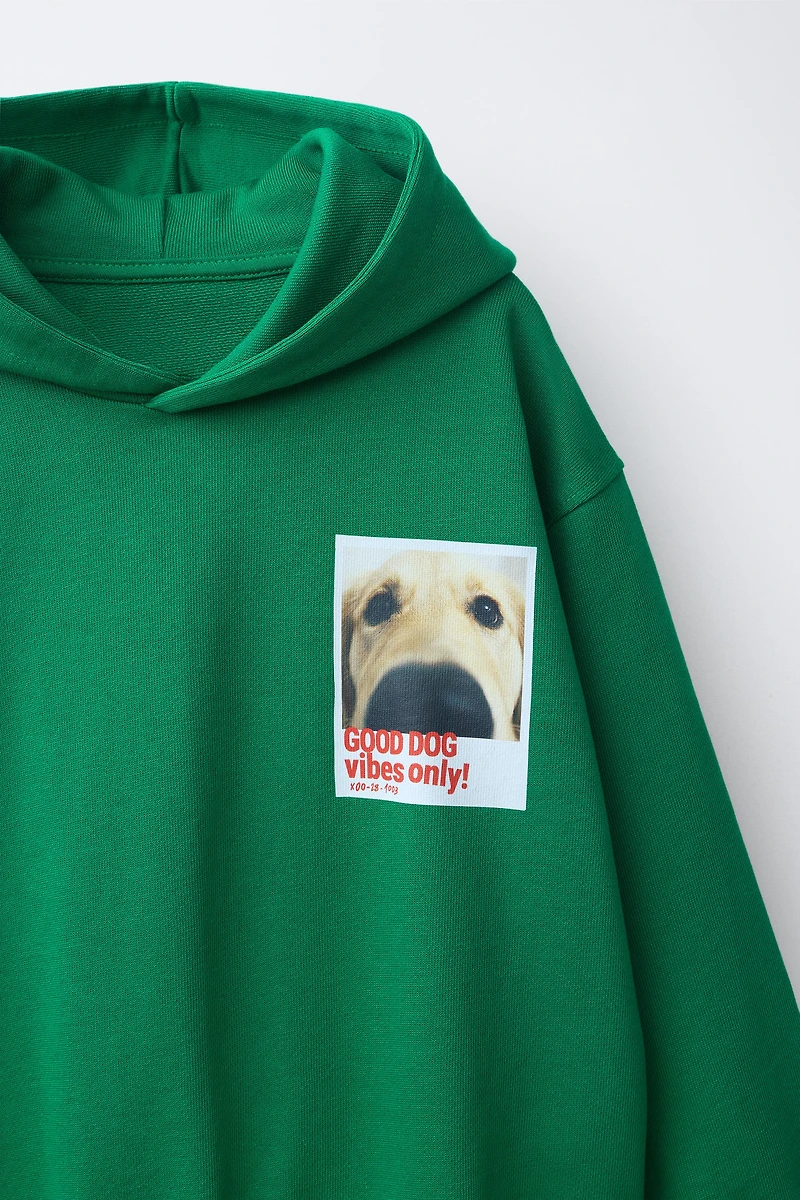 SWEAT À CAPUCHE PHOTO CHIEN