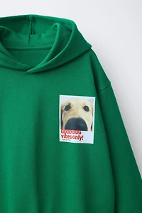 SWEAT À CAPUCHE PHOTO CHIEN