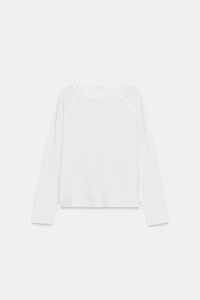 T-SHIRT DÉLAVÉ À MANCHES LONGUES