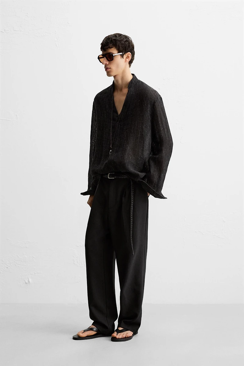 CHEMISE STRUCTURÉE SEMI-TRANSPARENTE