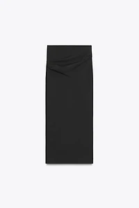 TEXTURED MIDI SKIRT