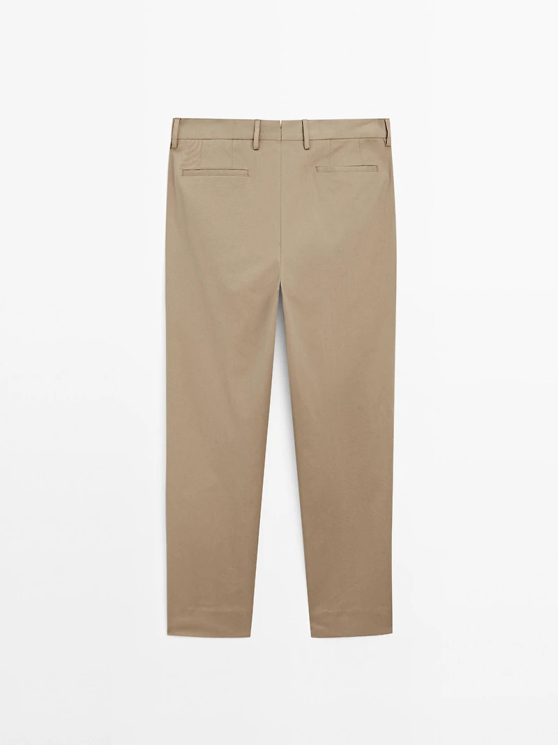 Pantalon slim en coton mélang