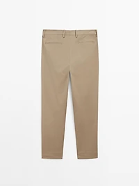 Pantalon slim en coton mélang