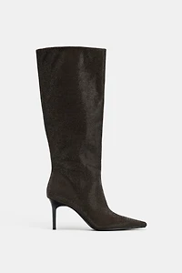 SPARKLY HIGH HEEL BOOTS