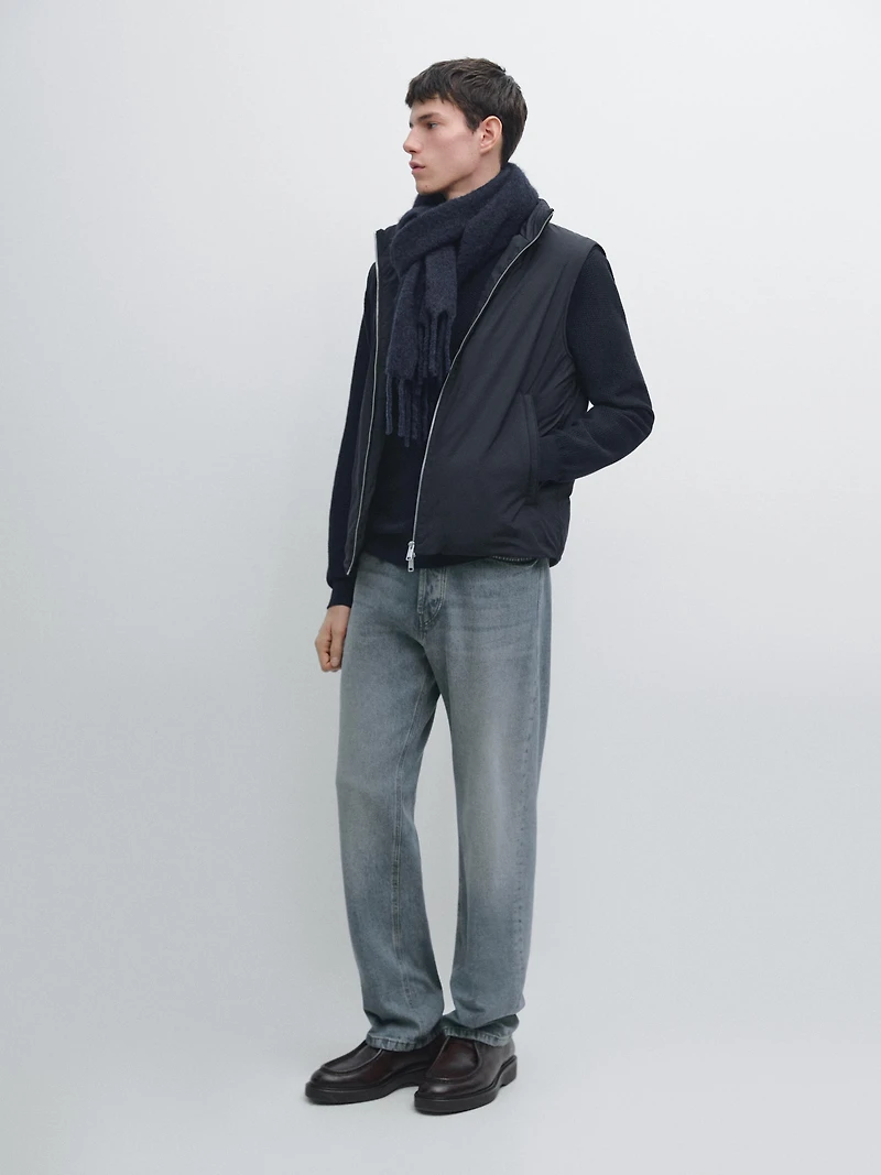 Veste sans manches ultralégère et déperlante en duvet mélangé