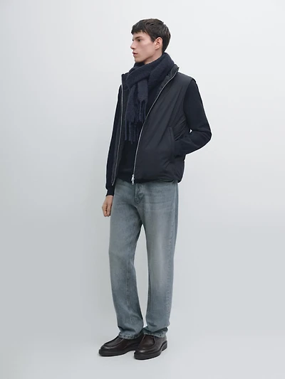 Veste sans manches ultralégère et déperlante en duvet mélangé