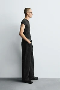 PRINTED BAGGY FIT JEANS