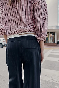 PANTALON LARGE À DOUBLE TAILLE