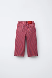 STRIPED STRAIGHT TWILL PANTS