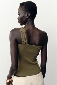TOP EN MAILLE ASYMÉTRIQUE