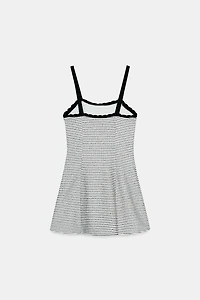 STRIPED BOUCLÉ DRESS