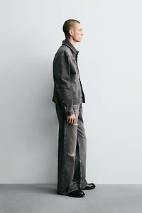 WASHED EFFECT DENIM JACKET