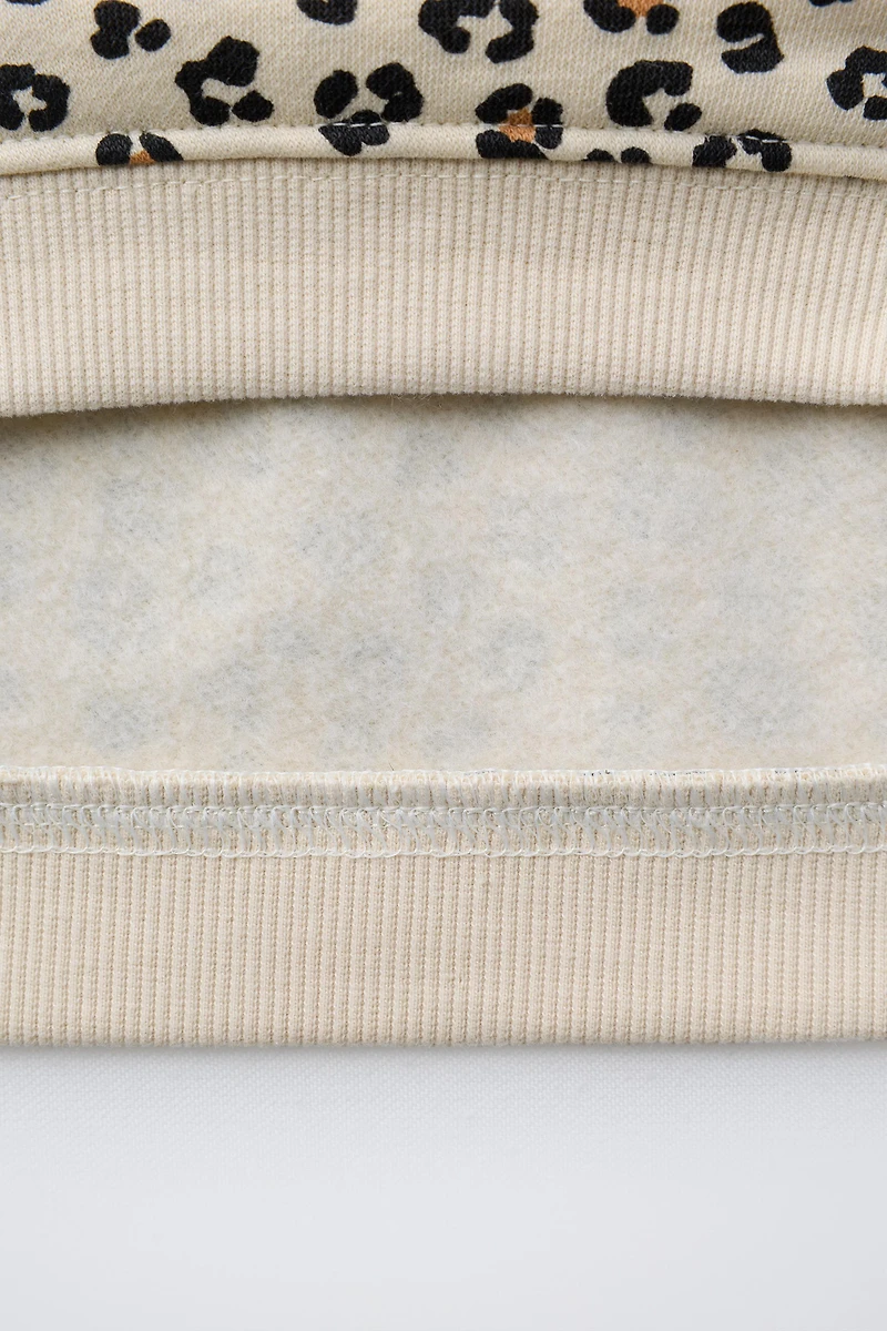 ANIMAL PRINT SWEATSHIRT AND LEGGINGS SET