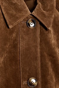 COMBINATION 100% LEATHER KNIT JACKET