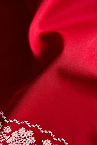 SET DE TABLE BRODÉ GÉOMÉTRIQUE NOËL