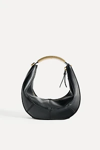 OVAL BAG WITH METAL HANDLE