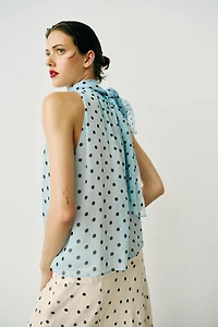 TOP À POIS ET NŒUD