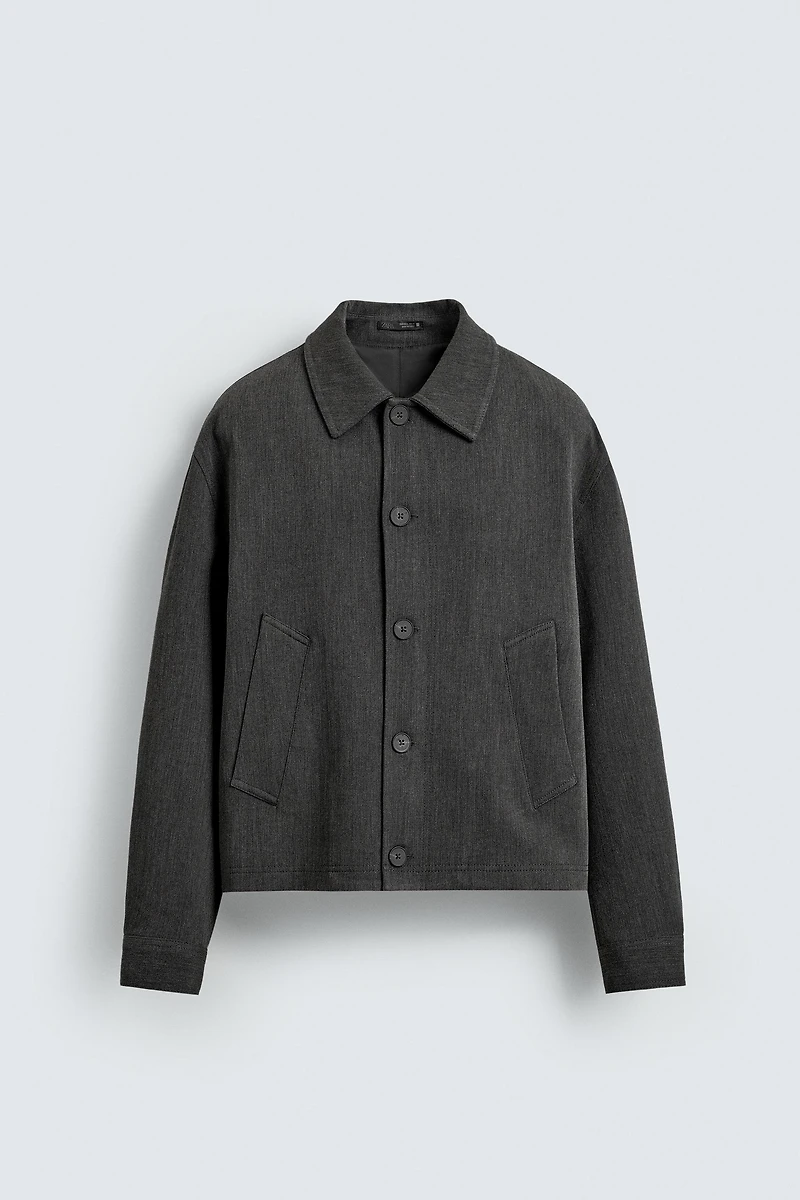 TEXTURED OVERSHIRT