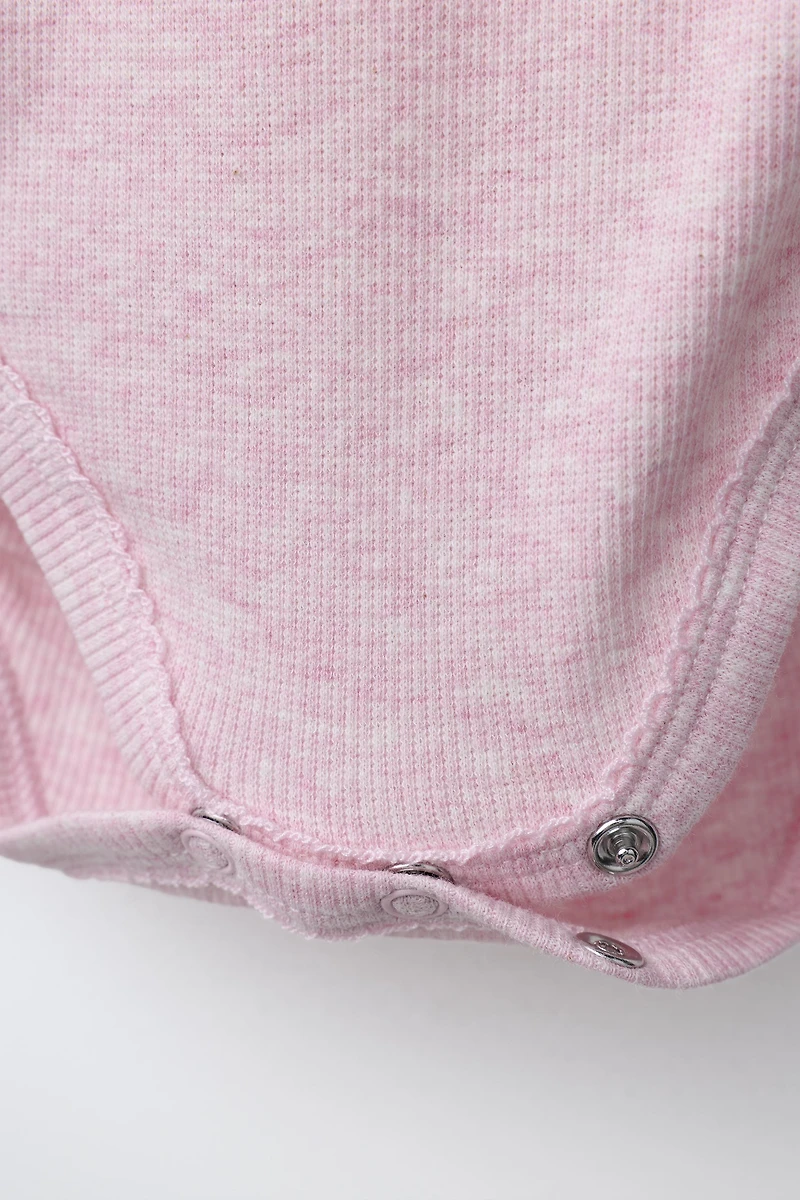 THREE-PACK OF RIBBED KIMONO NECK BODYSUITS