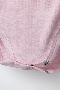 THREE-PACK OF RIBBED KIMONO NECK BODYSUITS