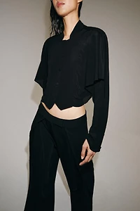 ZW COLLECTION RUFFLED CROP SHIRT
