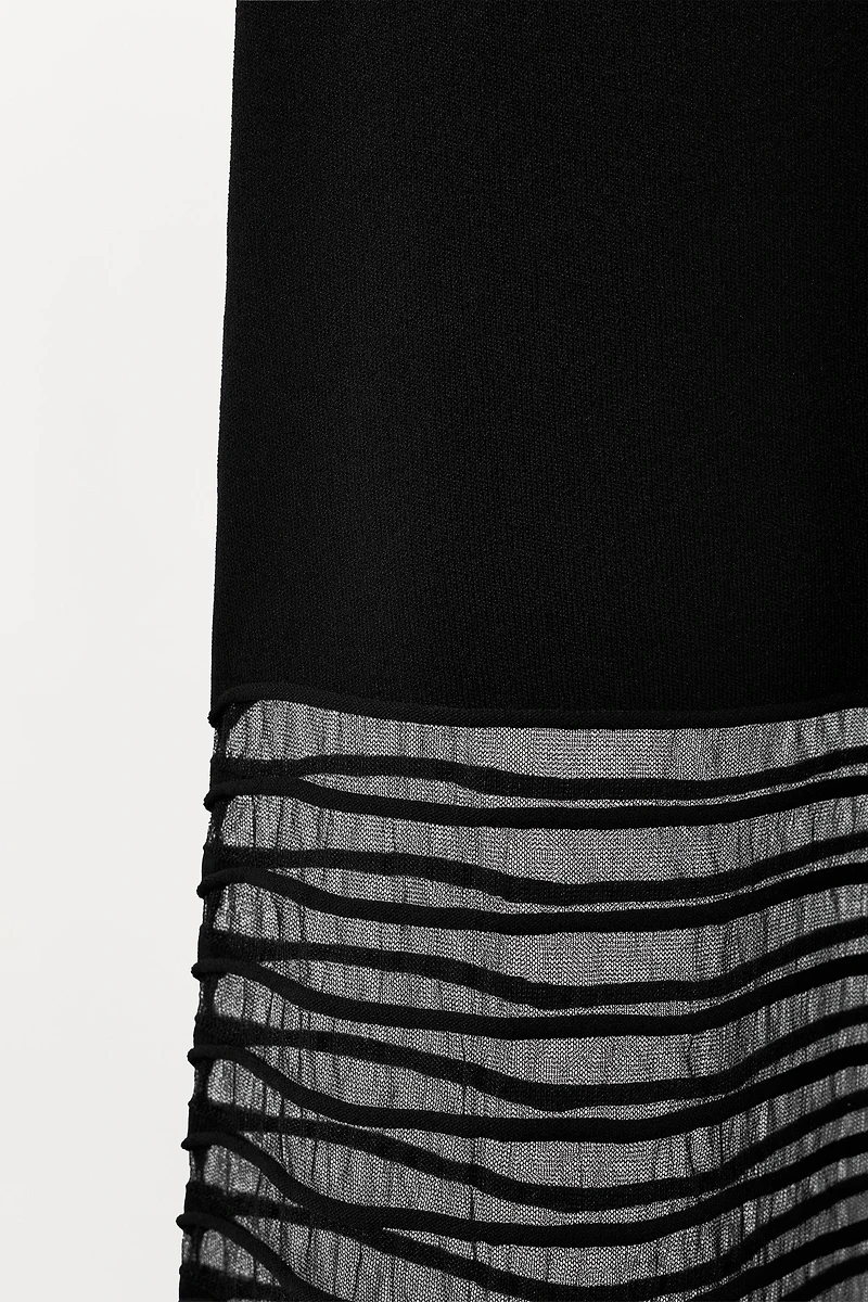 COMBINATION TULLE KNIT DRESS