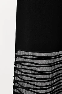 COMBINATION TULLE KNIT DRESS