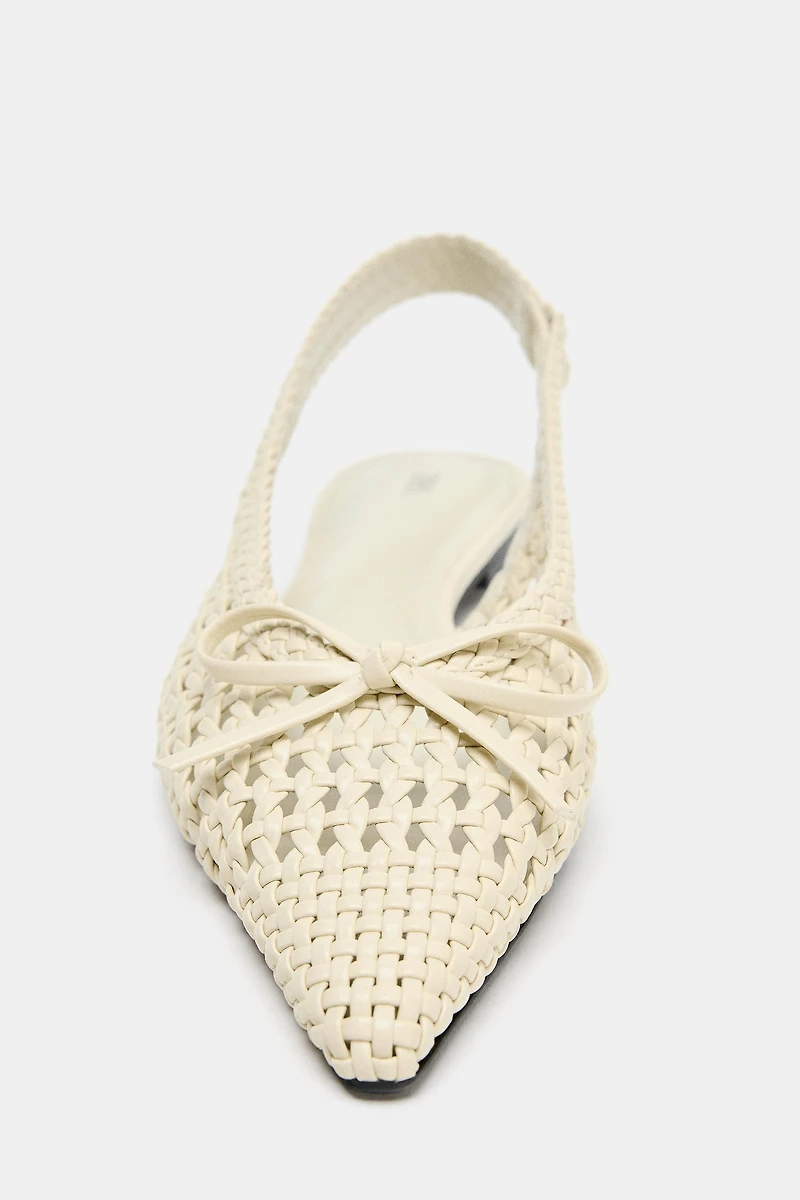 BRAIDED EFFECT FLAT SHOES