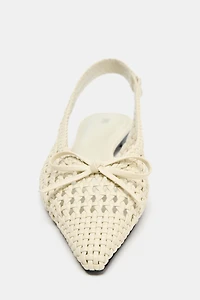 BRAIDED EFFECT FLAT SHOES