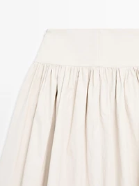 Jupe midi 100 % lin panneau - STUDIO