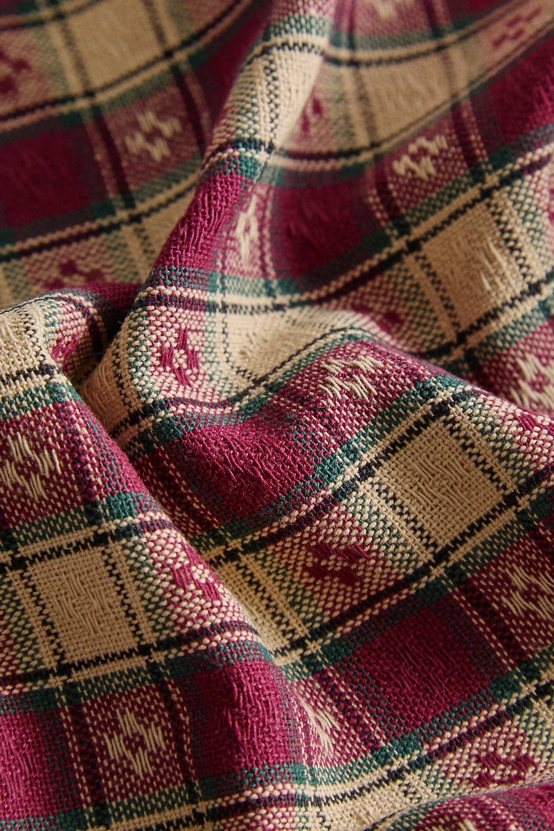 LOT DE SERVIETTES FIL TEINTÉ CARREAUX NOËL (LOT DE 2)