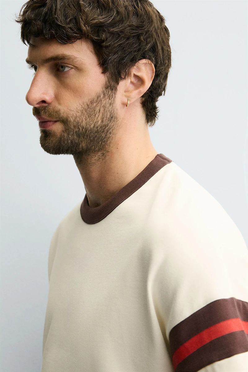 RIB STRIPE T-SHIRT