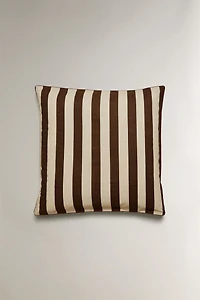 FADED COTTON STRIPED PILLOWCASE