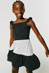 ROBE À EMPIÈCEMENTS POIS