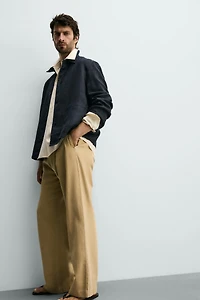 100% LINEN REGULAR FIT OVERSHIRT