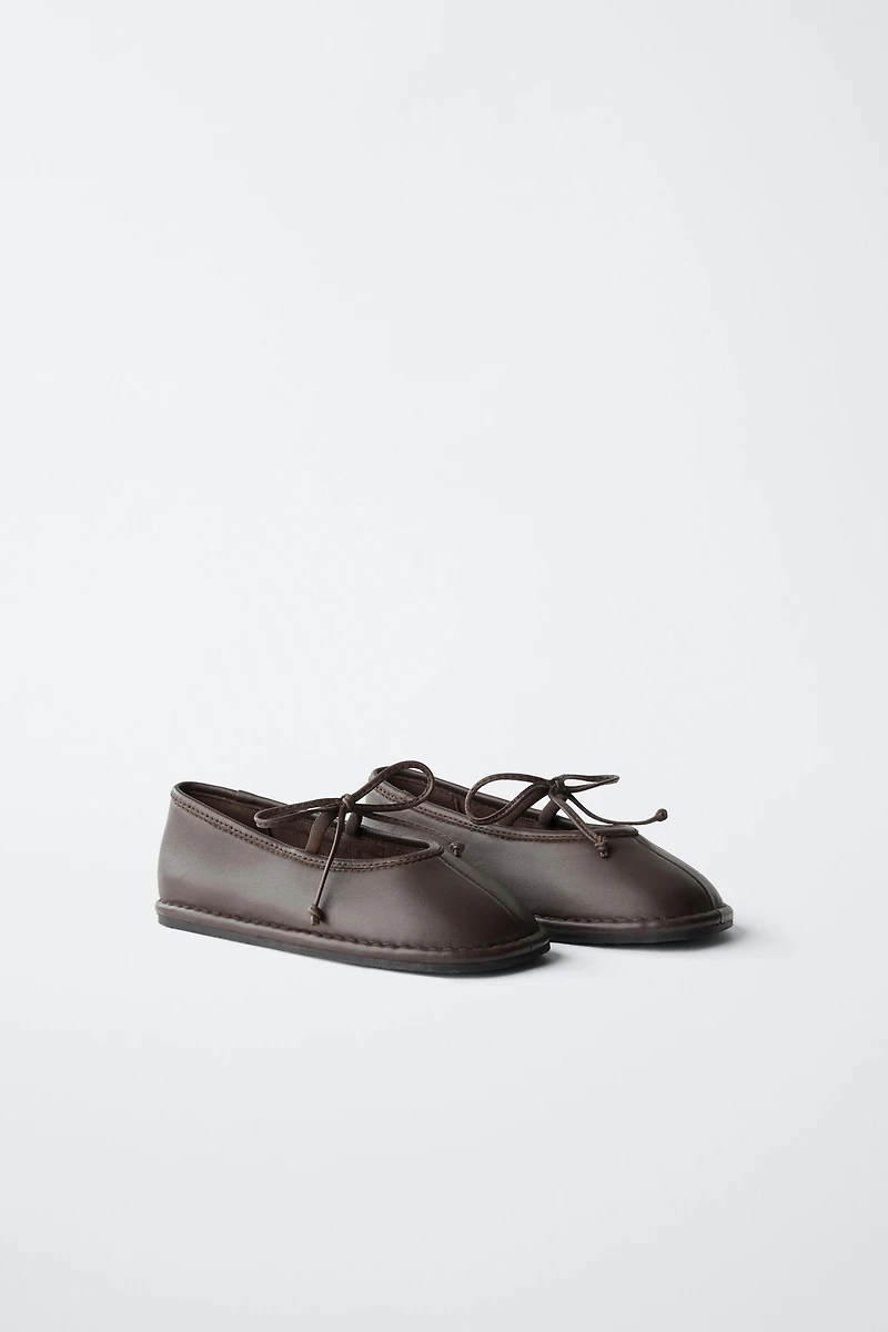 LEATHER BALLET FLATS
