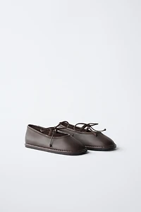 LEATHER BALLET FLATS