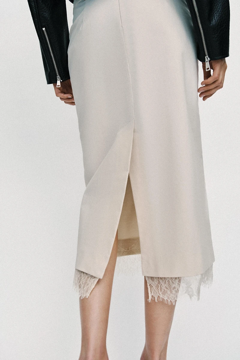 LACE MIDI SKIRT