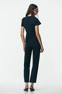 STRAIGHT LEG KNIT PANTS