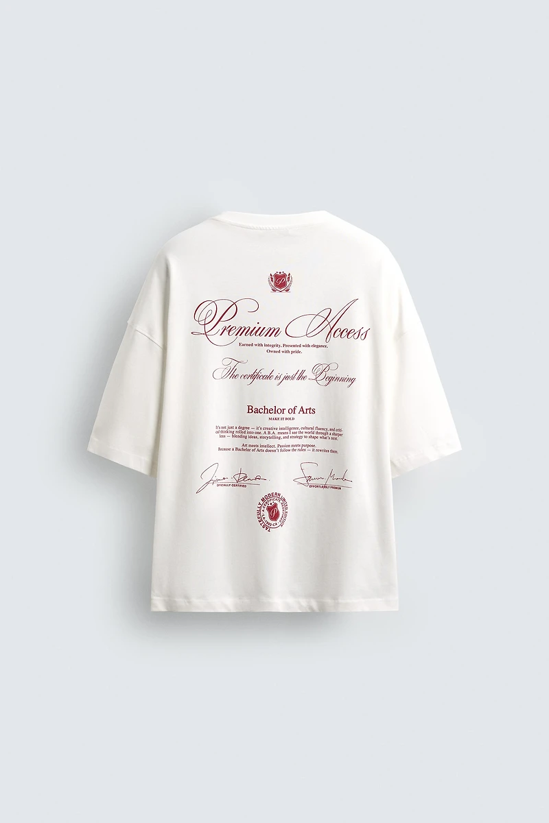 PRINTED TEXT T-SHIRT